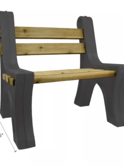 Custom Length Lightweight Indoor Or Outdoor Bench Ends -Deals The Garden & Yard Store 8612857GY 07V tif