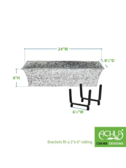 Achla Designs Handrail Flowerbox Bracket Kit For Rail -Deals The Garden & Yard Store 8612884 02v
