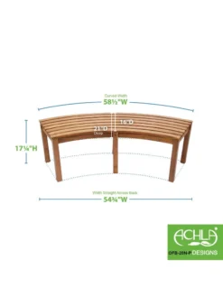 Achla Designs Curved Backless Bench -Deals The Garden & Yard Store 8612910 03v