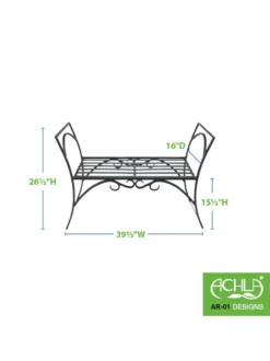 Achla Designs Wrought Iron Arbor Bench -Deals The Garden & Yard Store 8612912 03v