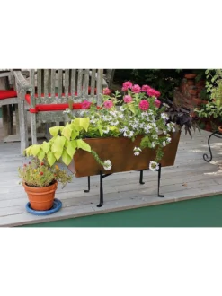 Achla Designs Copper Flower Box With Folding Stand -Deals The Garden & Yard Store 8612914 04v