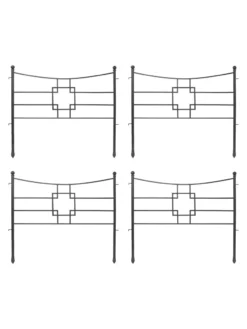 Achla Designs Square-on-Squares Fence Sections, Set Of 4