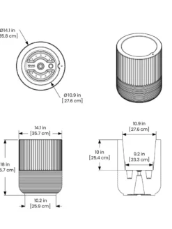 Arden Round Planter -Deals The Garden & Yard Store 8613267 01V tif