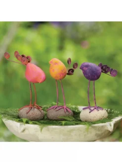 Birds On Stones Set -Deals The Garden & Yard Store 8613371 01V 3 4