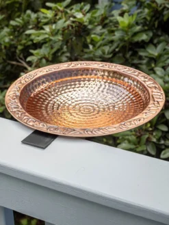 Pure Copper Bird Bath Deck Mount