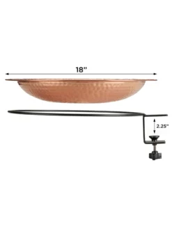 Pure Copper Bird Bath Deck Mount -Deals The Garden & Yard Store 8613382 05v