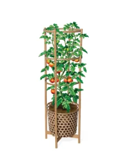 Elevated Bamboo Tomato Planter And Trellis -Deals The Garden & Yard Store 8613502 art flat