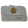 Dogs Leave Paw Prints Memorial Stone