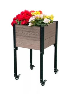Mobile Elevated Corner Planter -Deals The Garden & Yard Store 8614267 02V